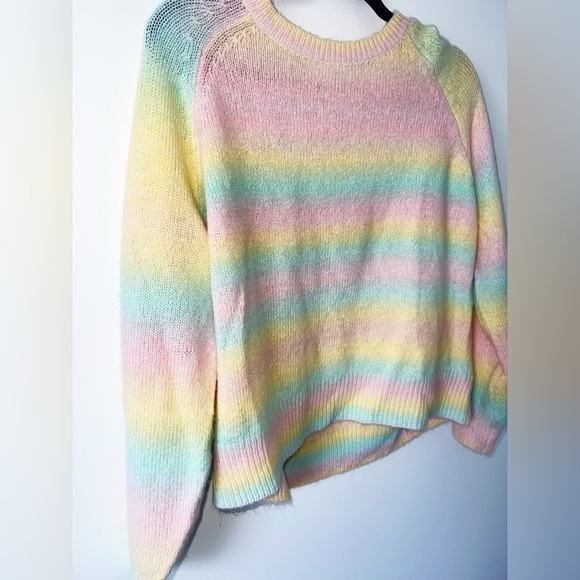 BB Dakota Multicolor Long Sleeve Striped Crew Pullover Sweater - Picture 3 of 6